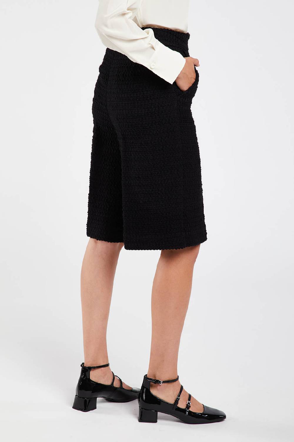 Piazza Sempione Bermuda In Tweed Tonale