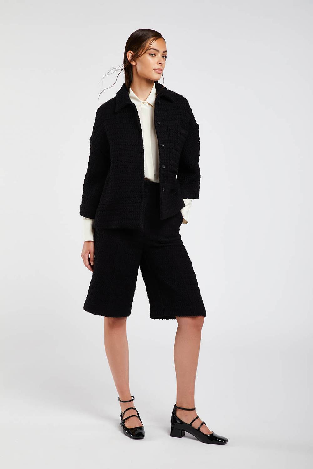 Piazza Sempione Bermuda in tweed tonale