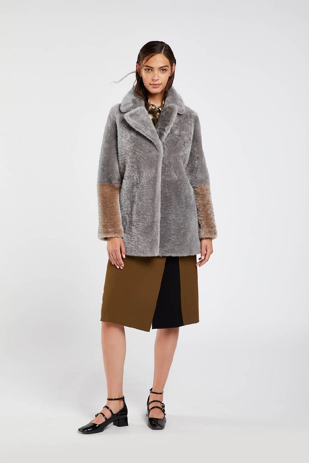 Piazza Sempione Caban in pelliccia di montone