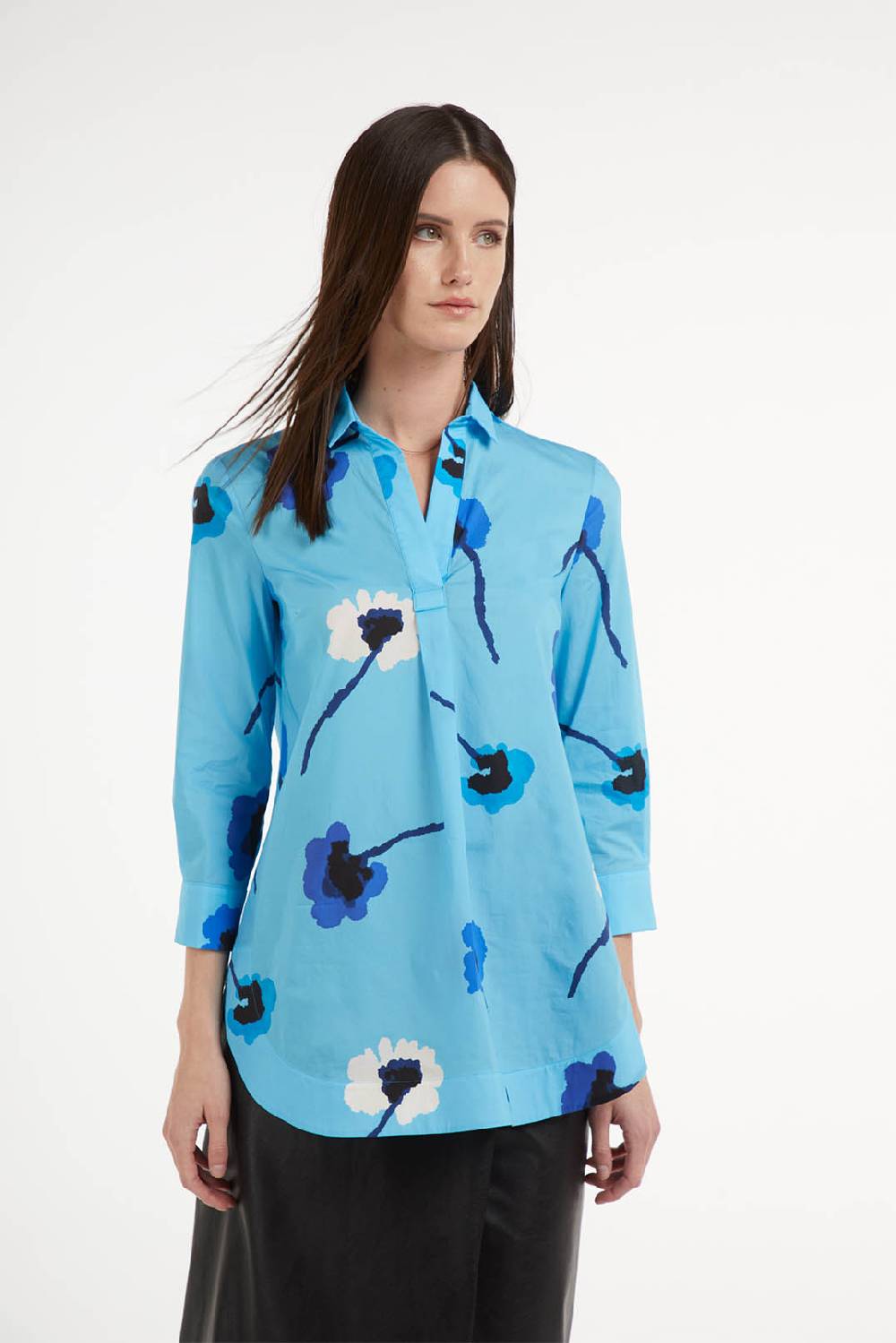 Piazza Sempione Camicia a tunica con stampa fiori