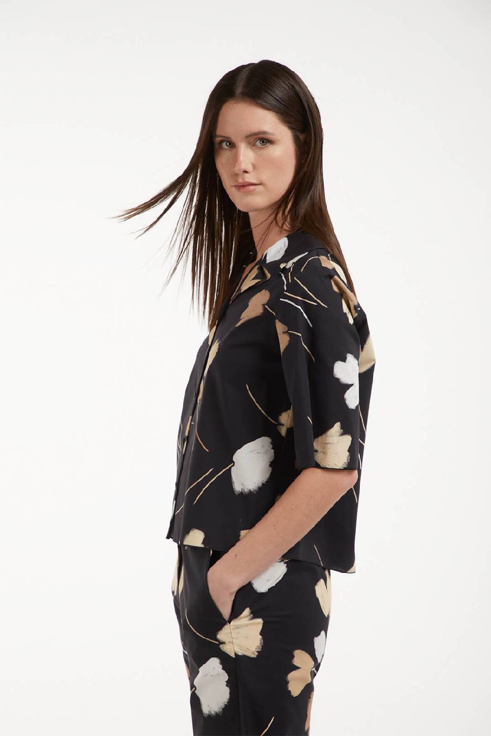 Piazza Sempione Camicia Bowling Con Stampa A Fiori