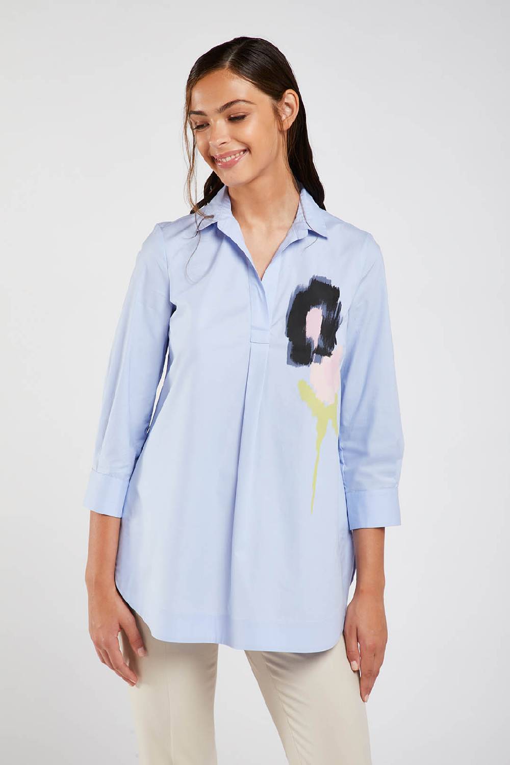 Piazza Sempione Camicia con fiore stampato