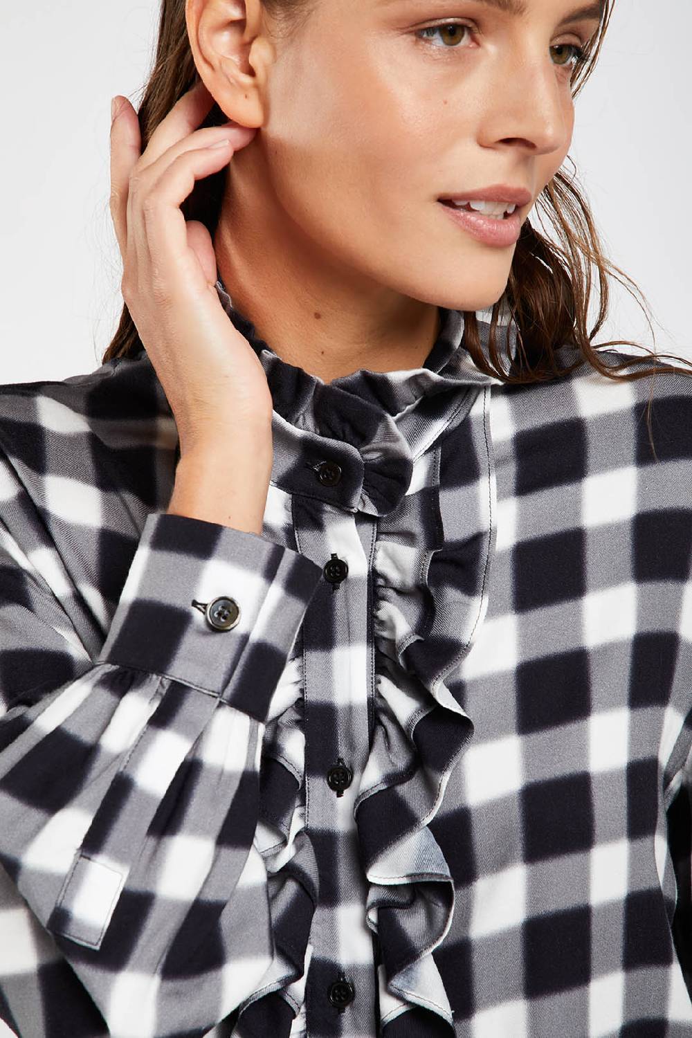 Piazza Sempione Camicia Con Stampa Sfumata Damier