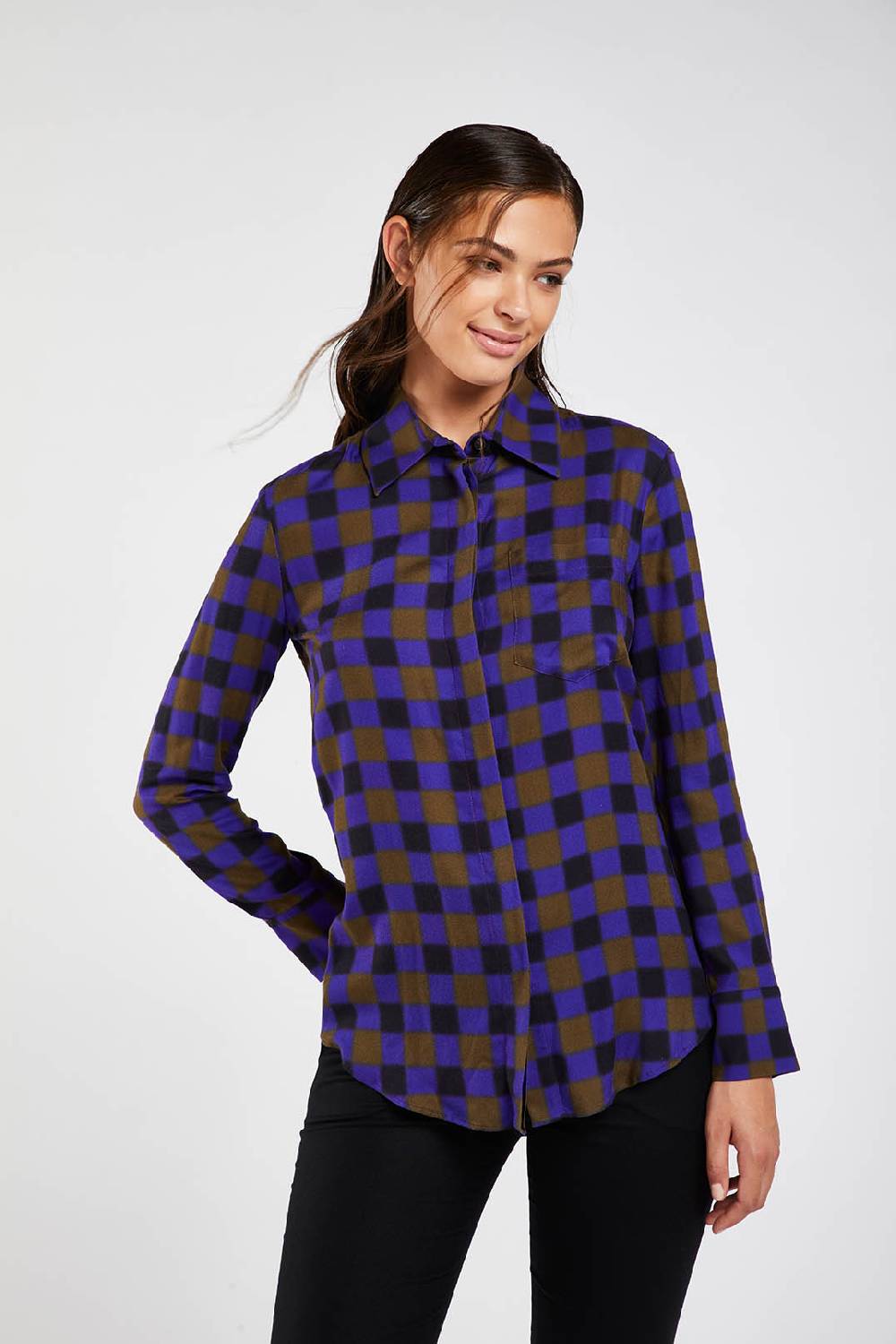 Piazza Sempione Camicia Con Stampa Sfumata Damier