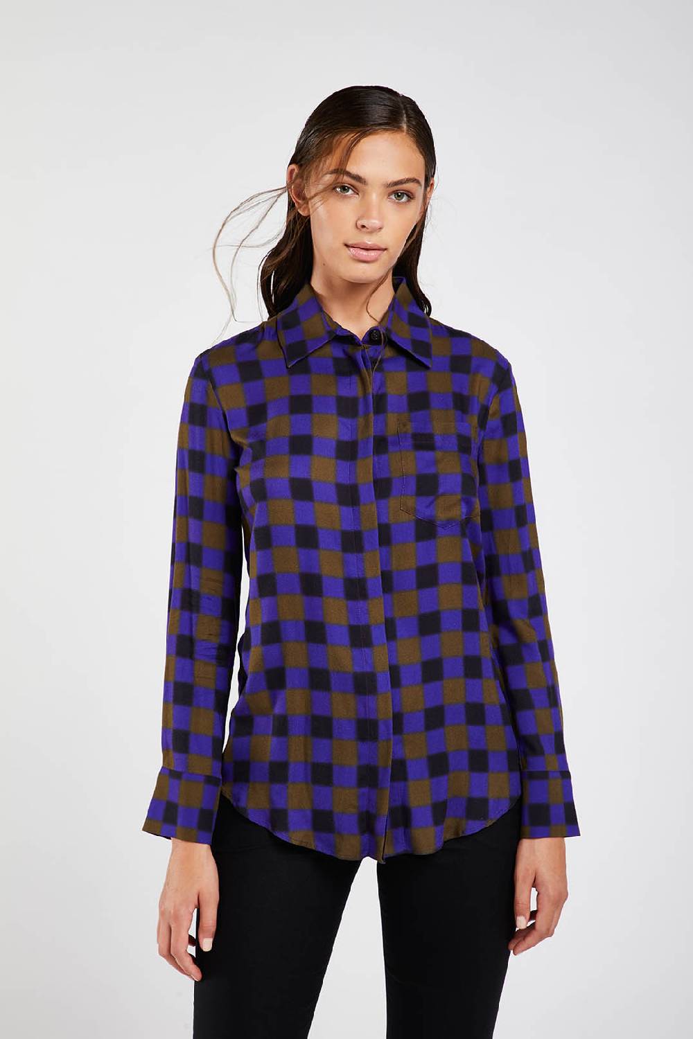 Piazza Sempione Camicia con stampa sfumata damier