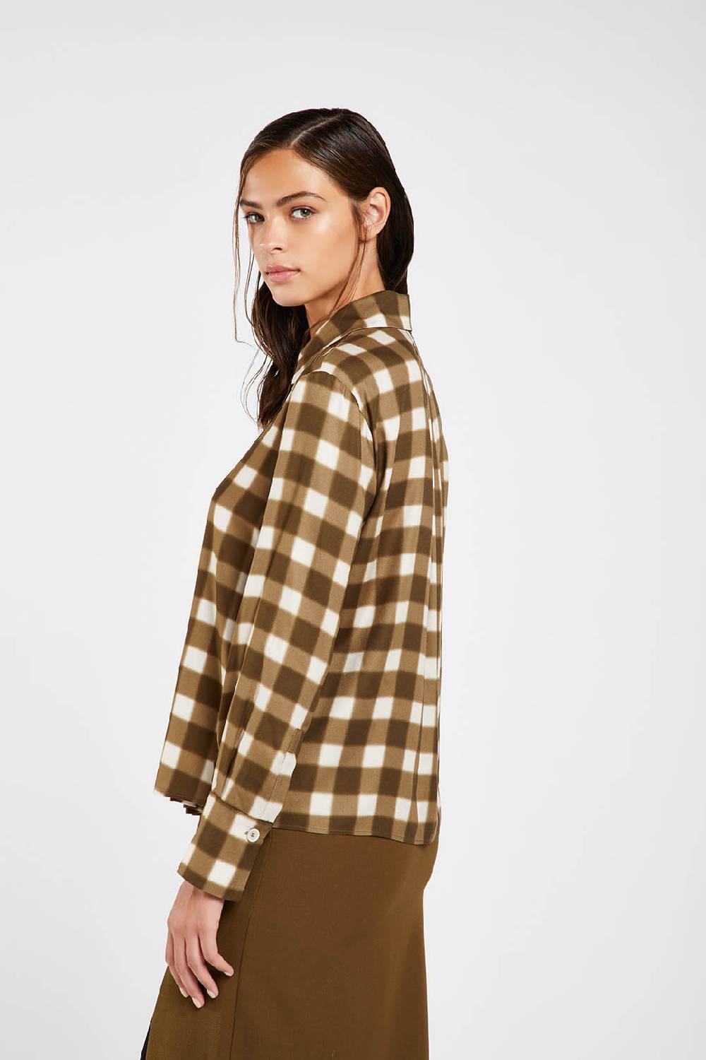 Piazza Sempione Camicia Con Stampa Sfumata Damier