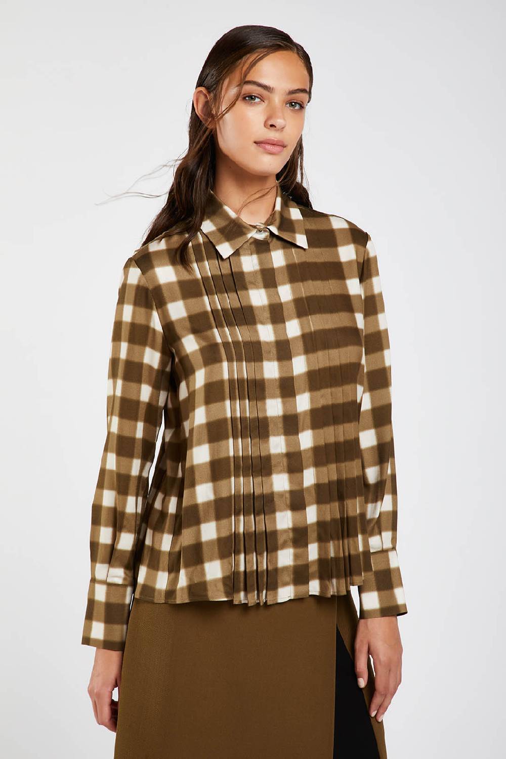 Piazza Sempione Camicia con stampa sfumata damier