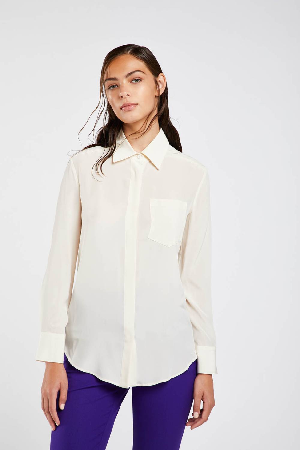 Piazza Sempione Camicia In Crepe De Chine Di Seta