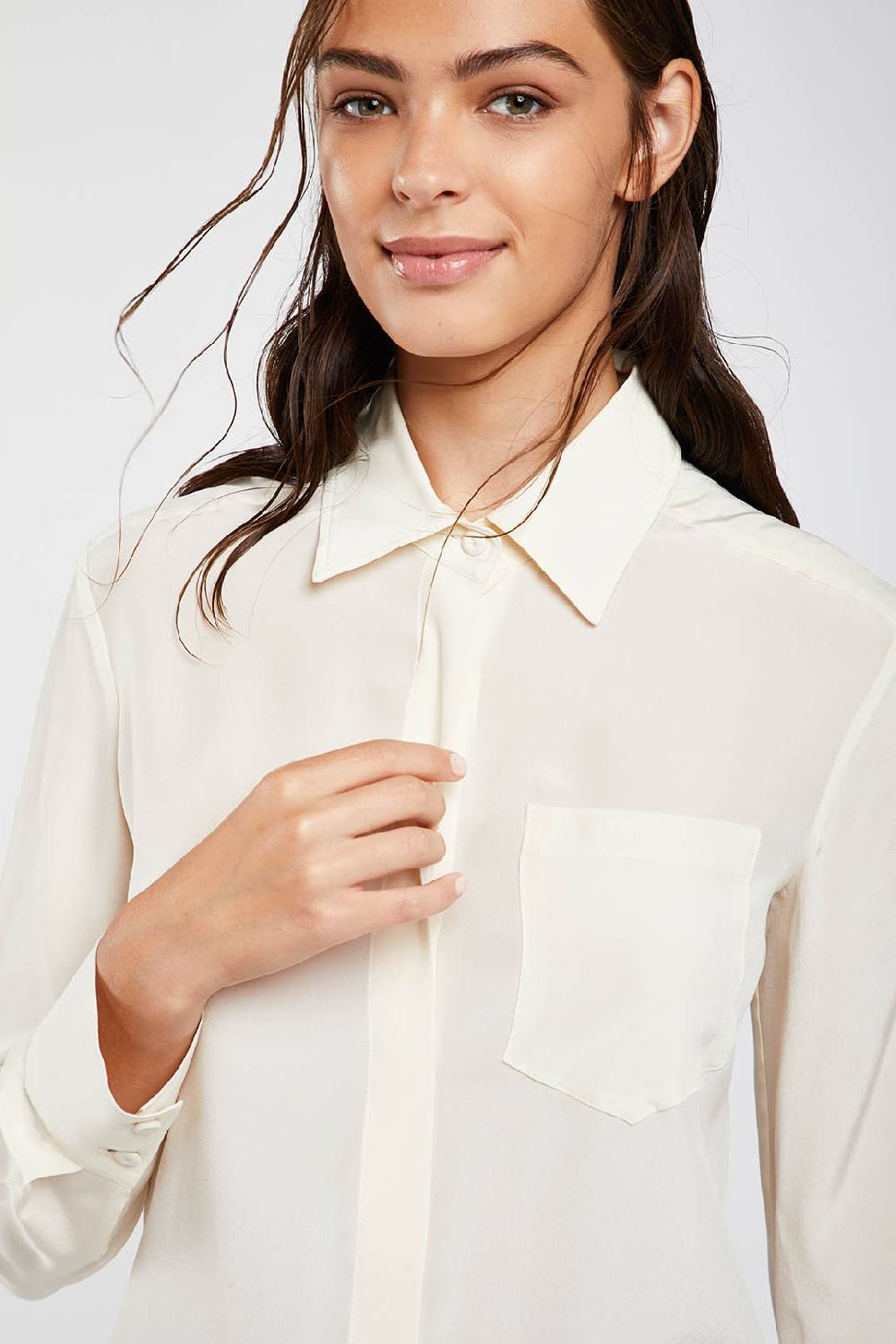 Piazza Sempione Camicia In Crepe De Chine Di Seta