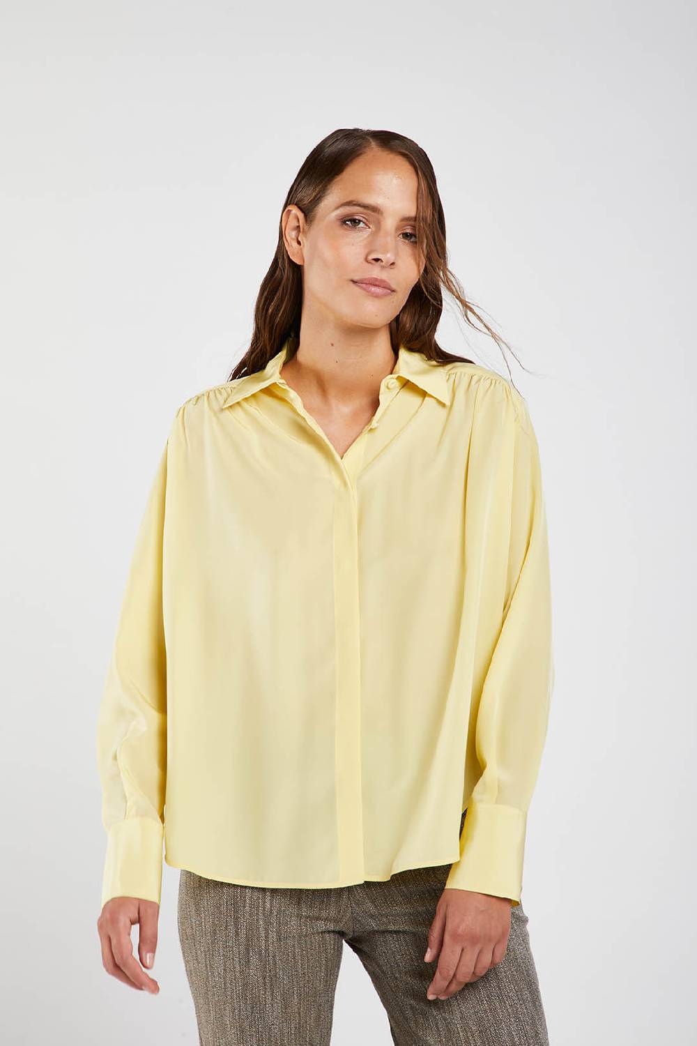 Piazza Sempione Camicia In Crepe De Chine Di Seta