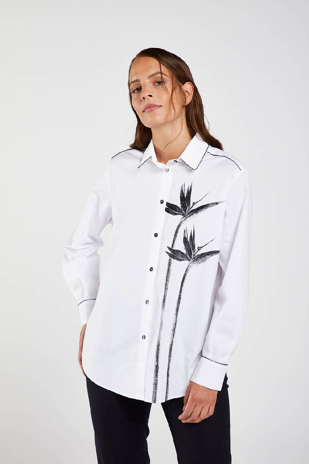 Piazza Sempione Camicia uomo con stampa piazzata