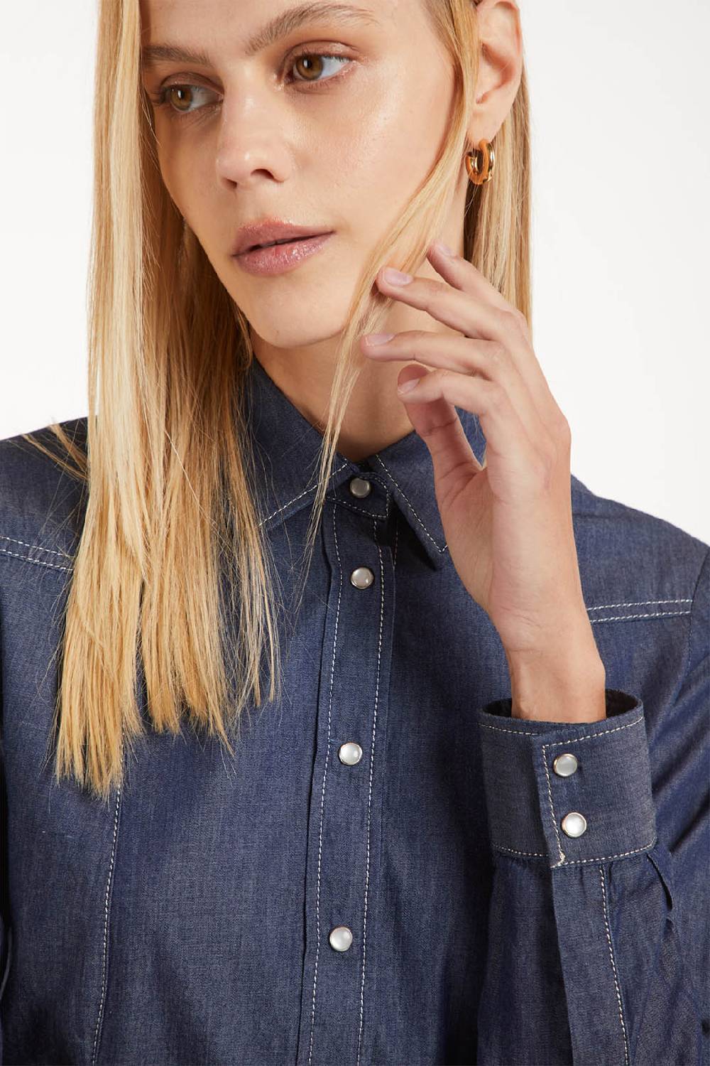 Piazza Sempione Camicia Western In Denim