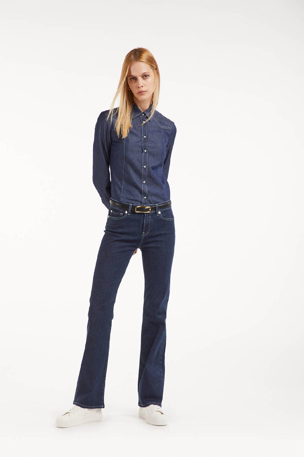 Piazza Sempione Camicia Western In Denim