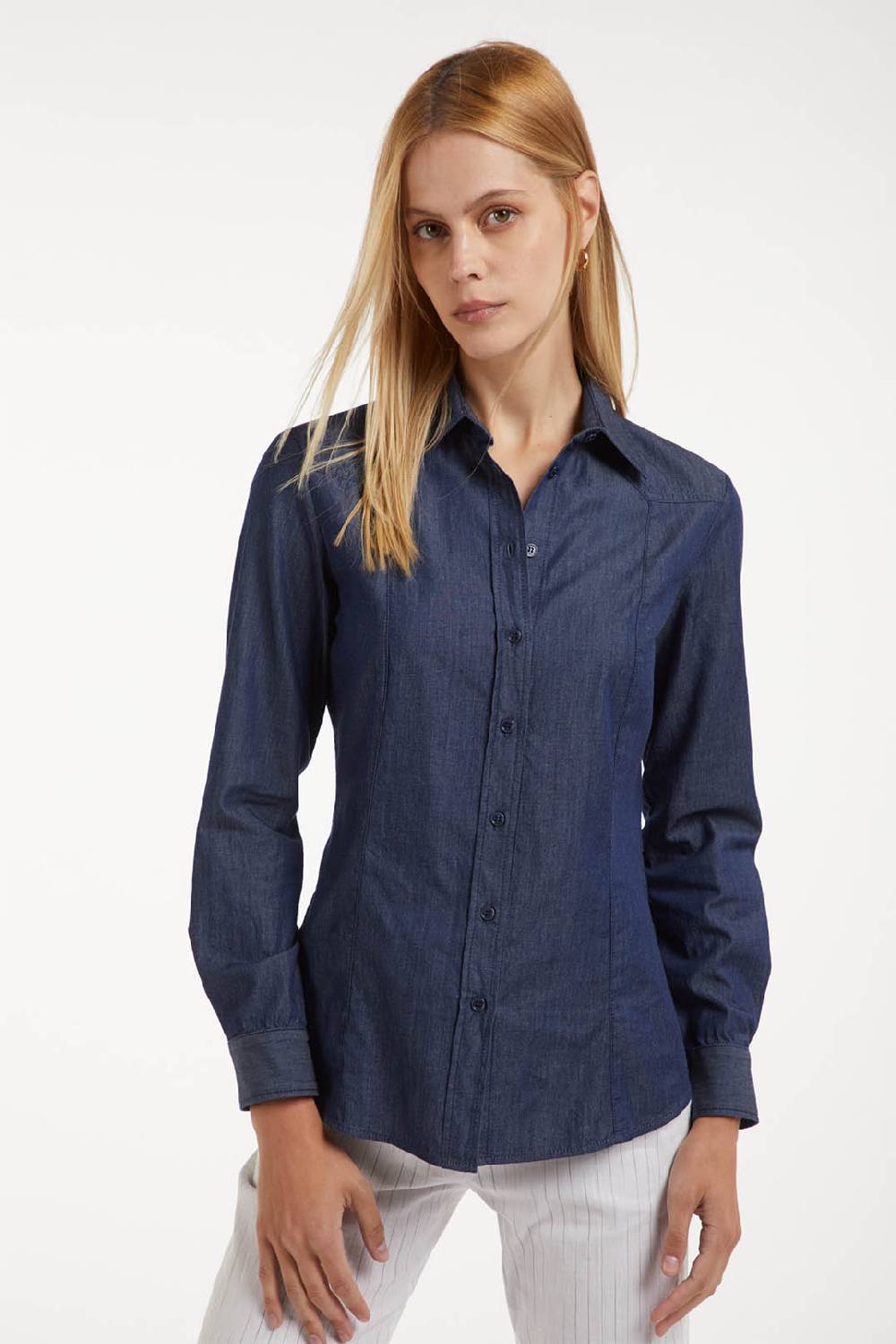 Piazza Sempione Camicia western in denim