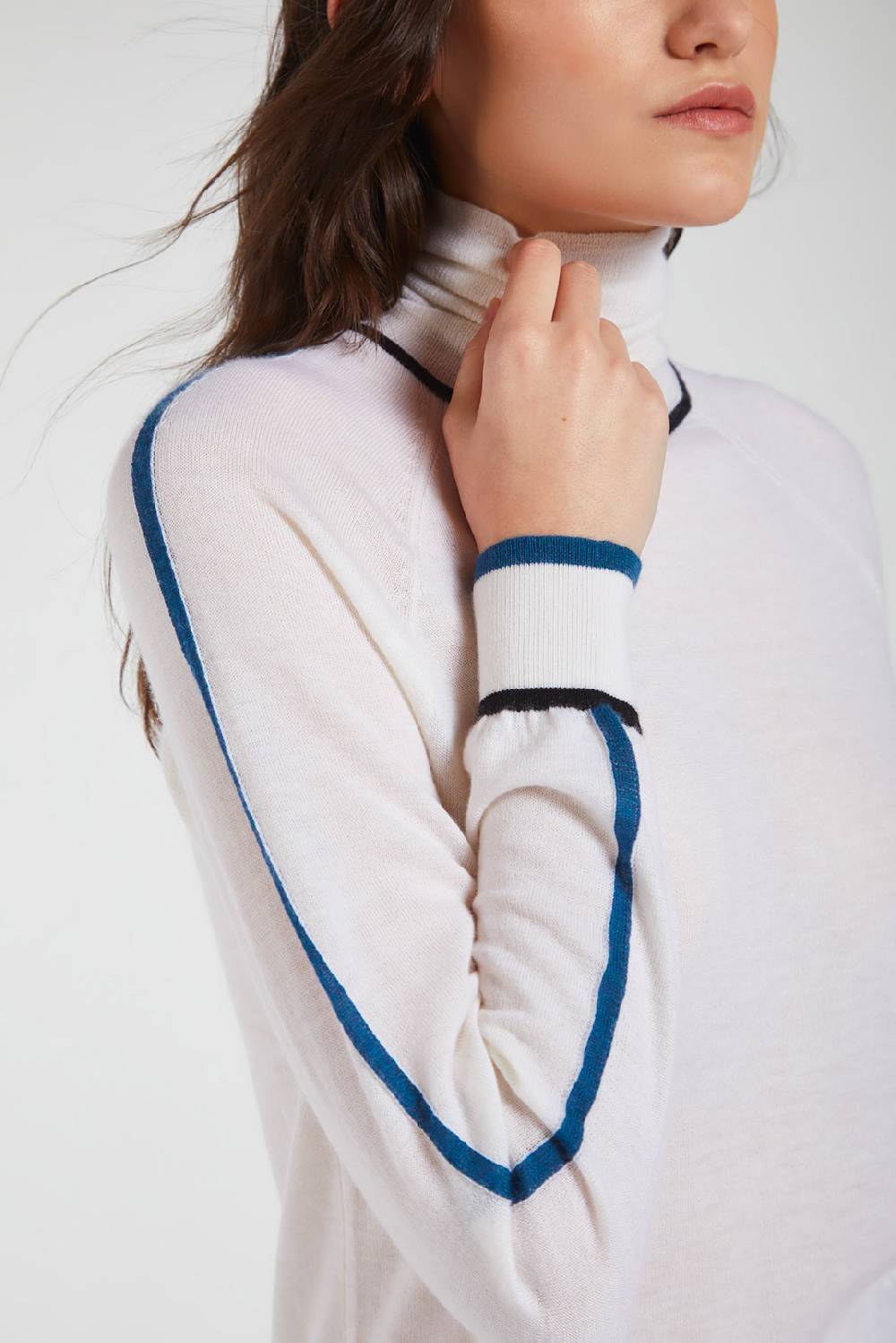 Piazza Sempione Dolcevita In Cachemire A Righe