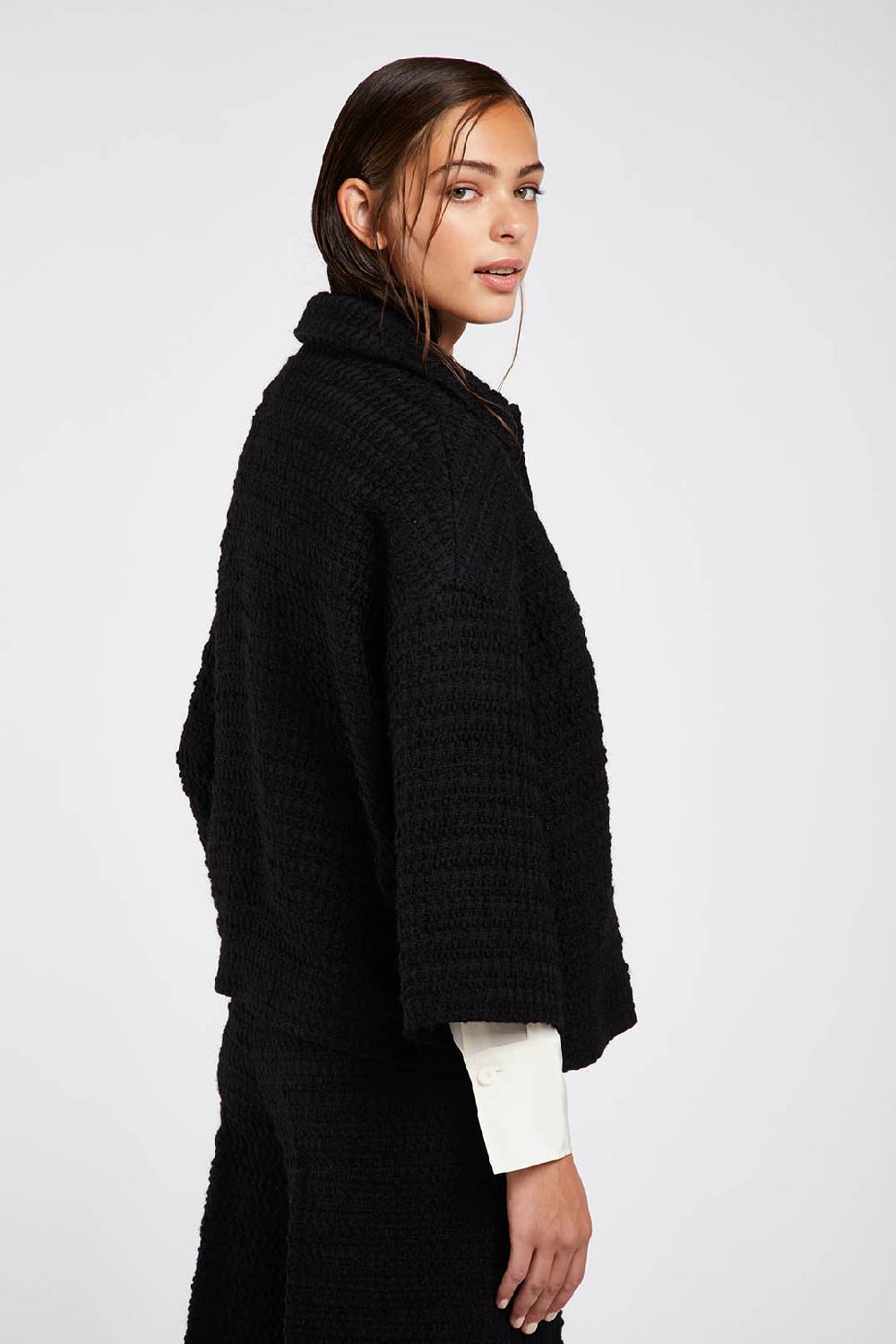 Piazza Sempione Giacca Camicia In Tweed Tonale