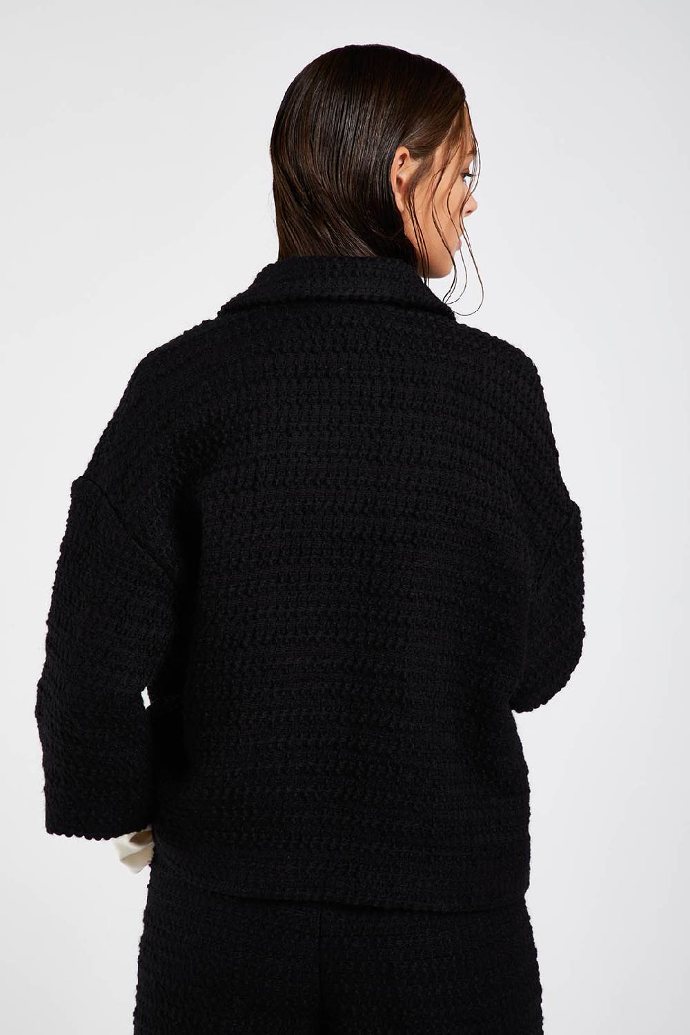 Piazza Sempione Giacca Camicia In Tweed Tonale