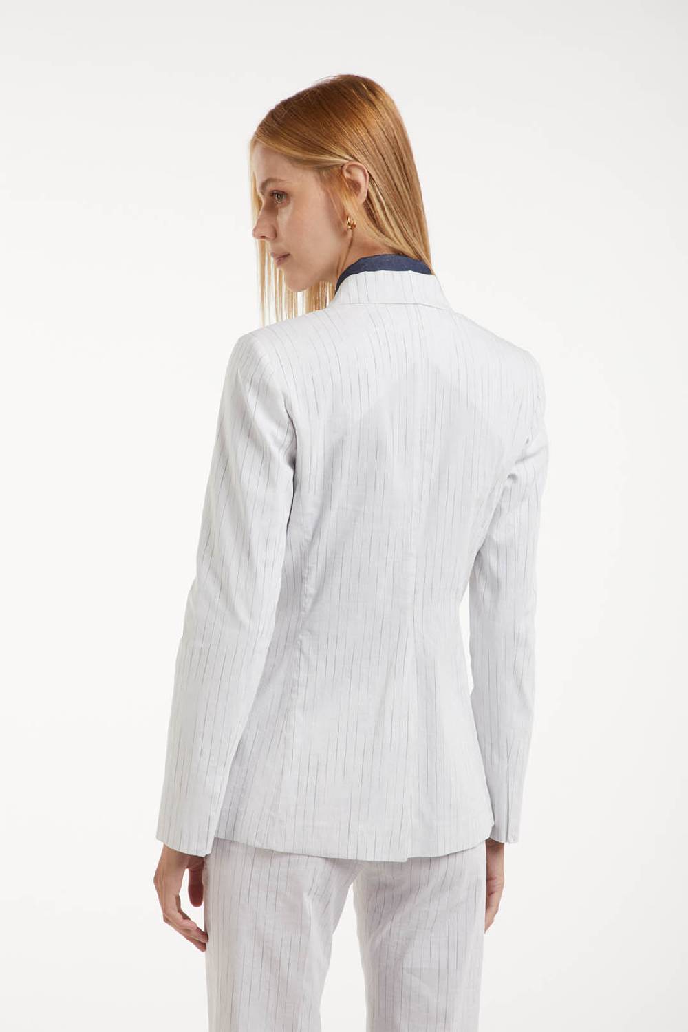 Piazza Sempione Giacca Doppiopetto In Tela Gessata