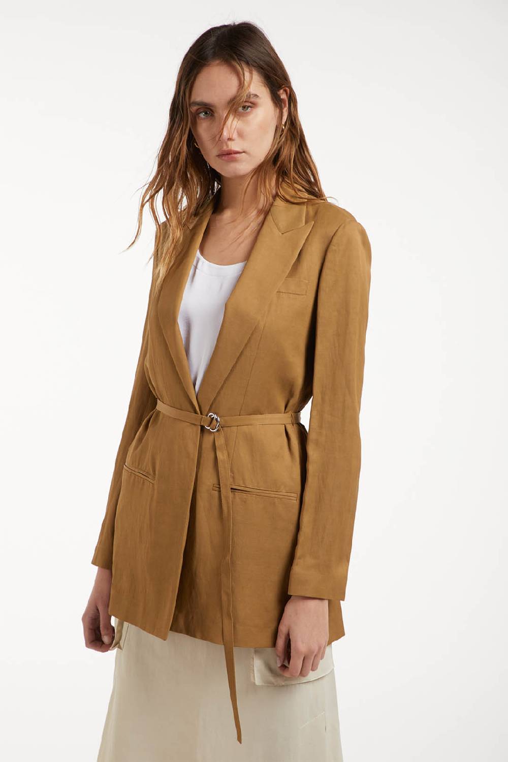 Piazza Sempione Giacca lunga con cintura