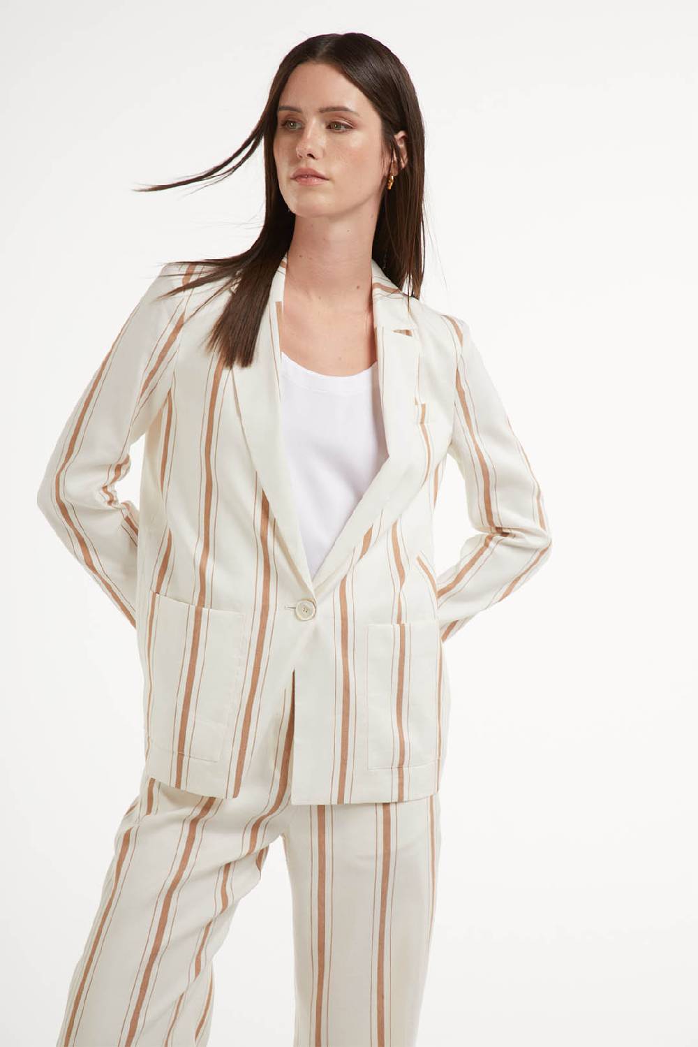 Piazza Sempione Giacca monopetto a righe