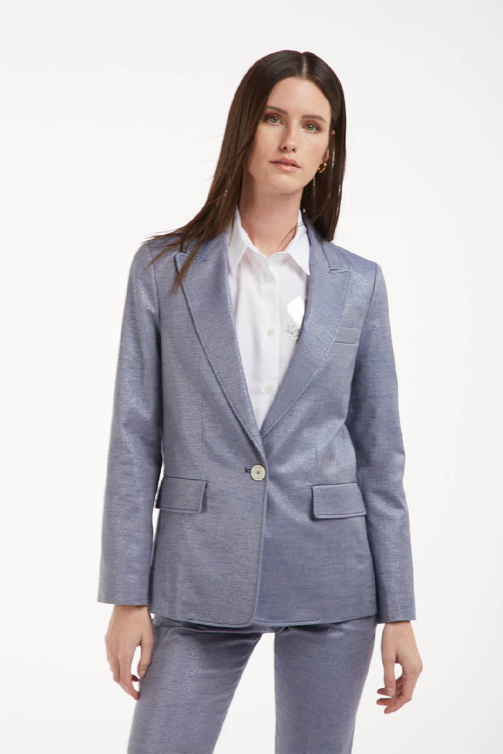 Piazza Sempione Giacca monopetto effetto acqua