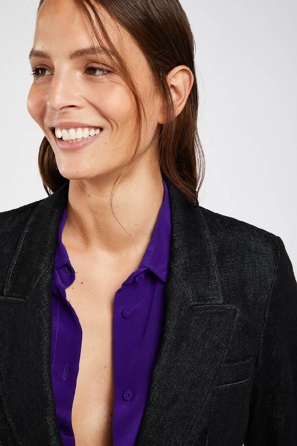 Piazza Sempione Giacca Monopetto In Denim Lavato