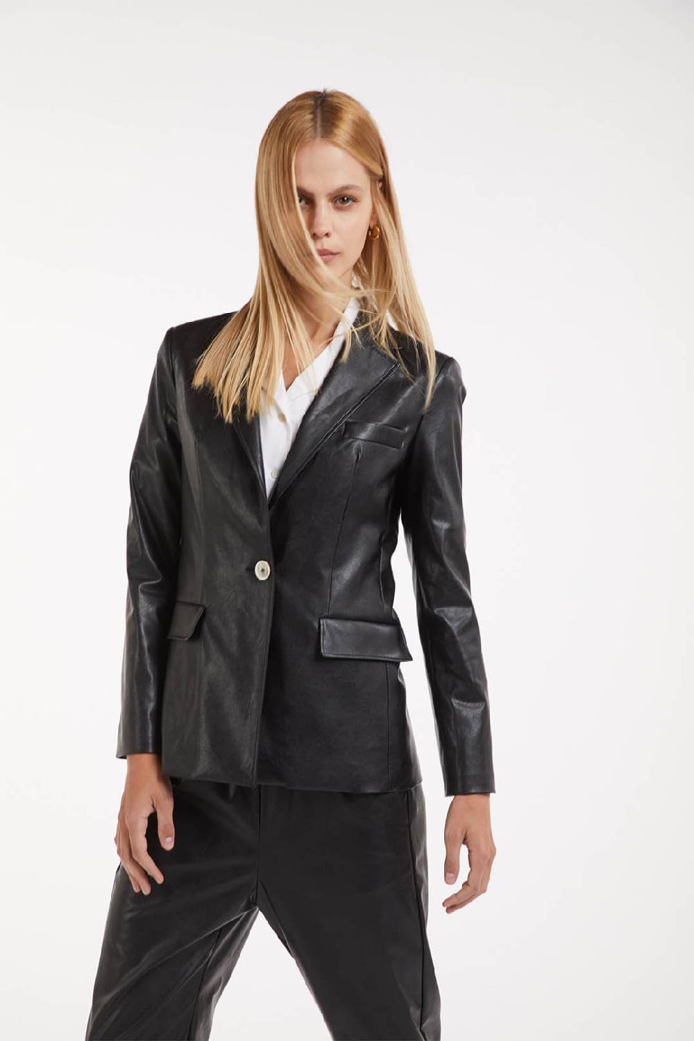 Piazza Sempione Giacca monopetto in ecopelle