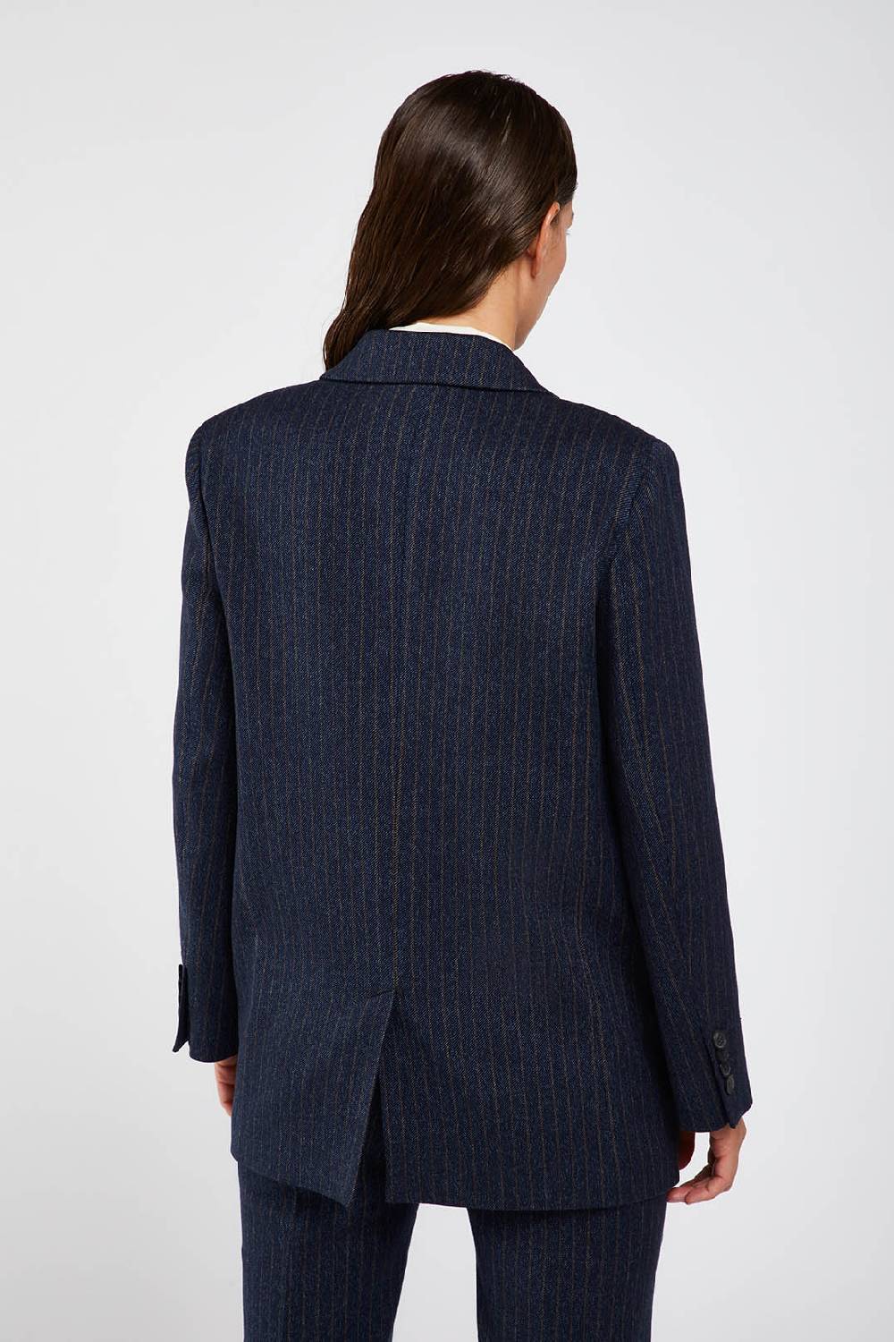 Piazza Sempione Giacca Monopetto In Twill Gessato