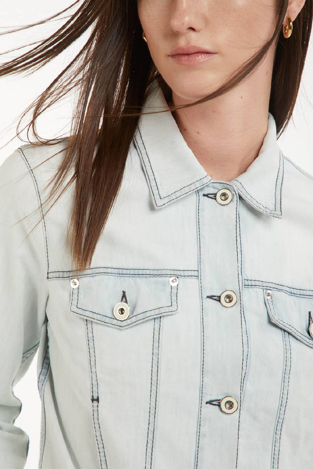 Piazza Sempione Giubbino In Denim Cotone Seta