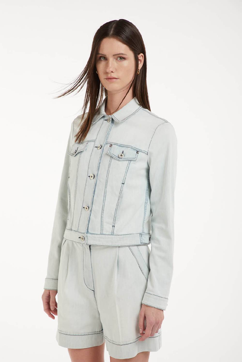 Piazza Sempione Giubbino in denim cotone seta