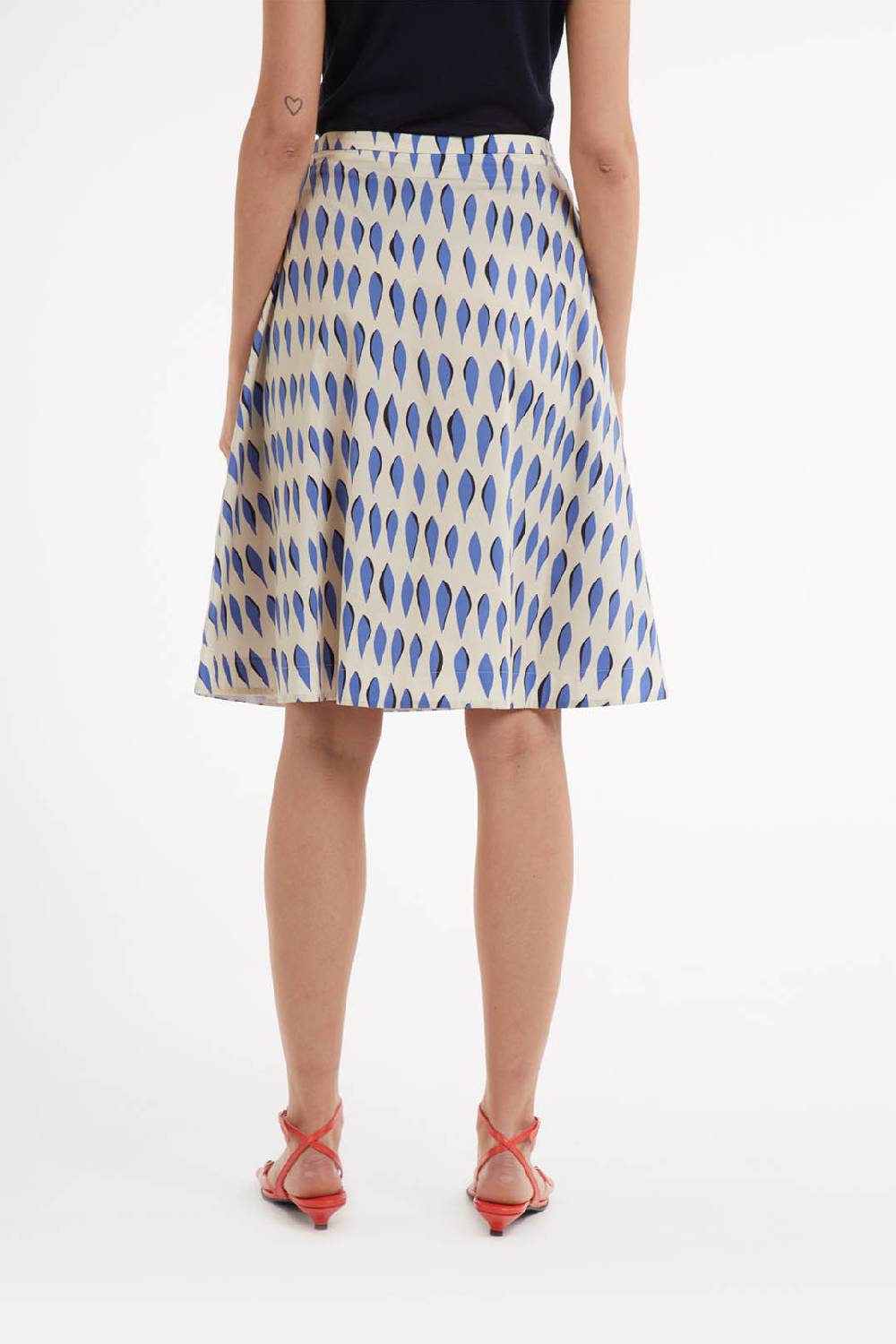 Piazza Sempione Gonna Ampia Con Stampa Ogive