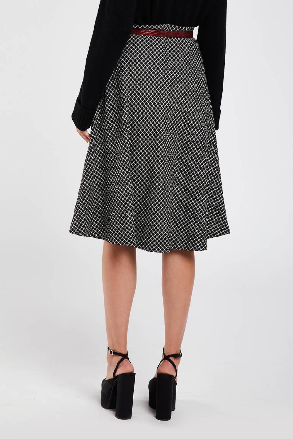 Piazza Sempione Gonna In Lana Vergine Tecnica