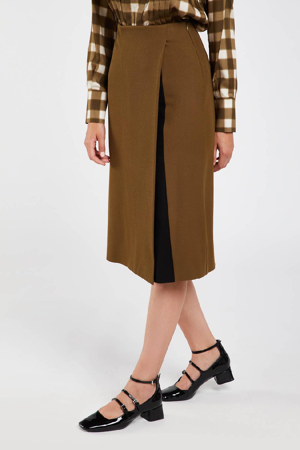 Piazza Sempione Gonna Portafoglio Di Lana Stretch