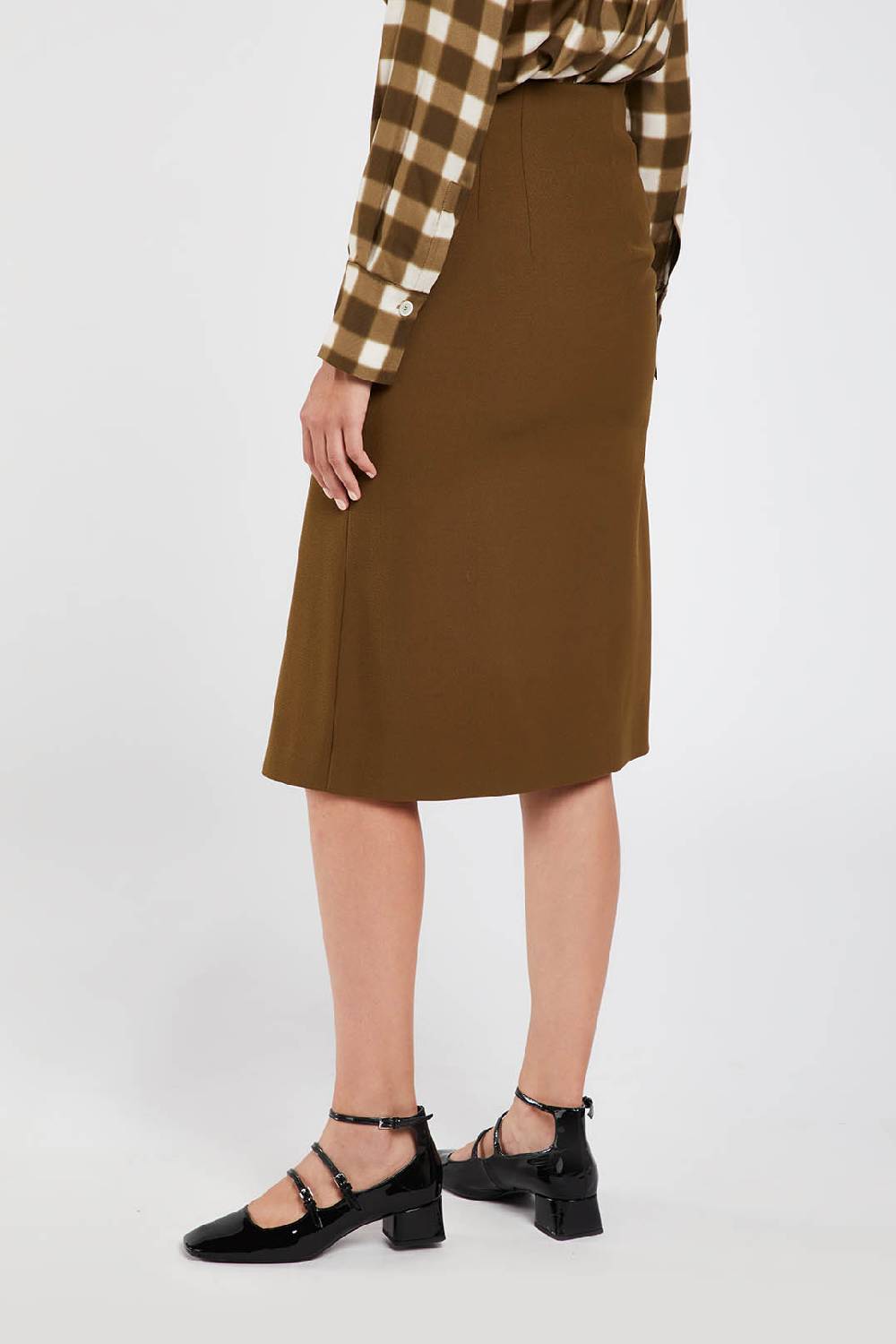 Piazza Sempione Gonna Portafoglio Di Lana Stretch