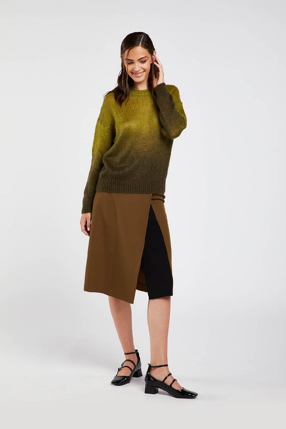 Piazza Sempione Gonna Portafoglio Di Lana Stretch