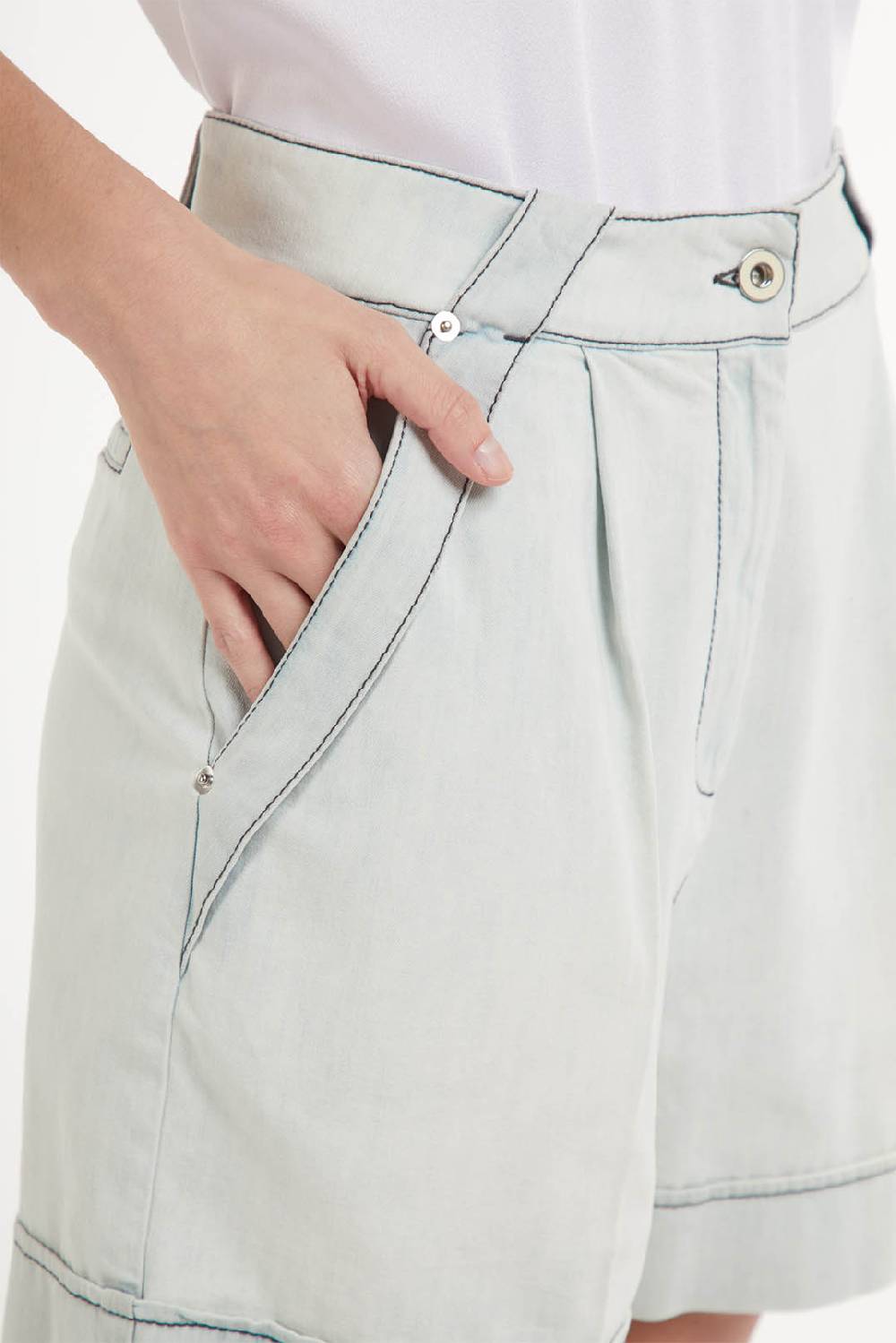 Piazza Sempione JULIA Bermuda In Denim