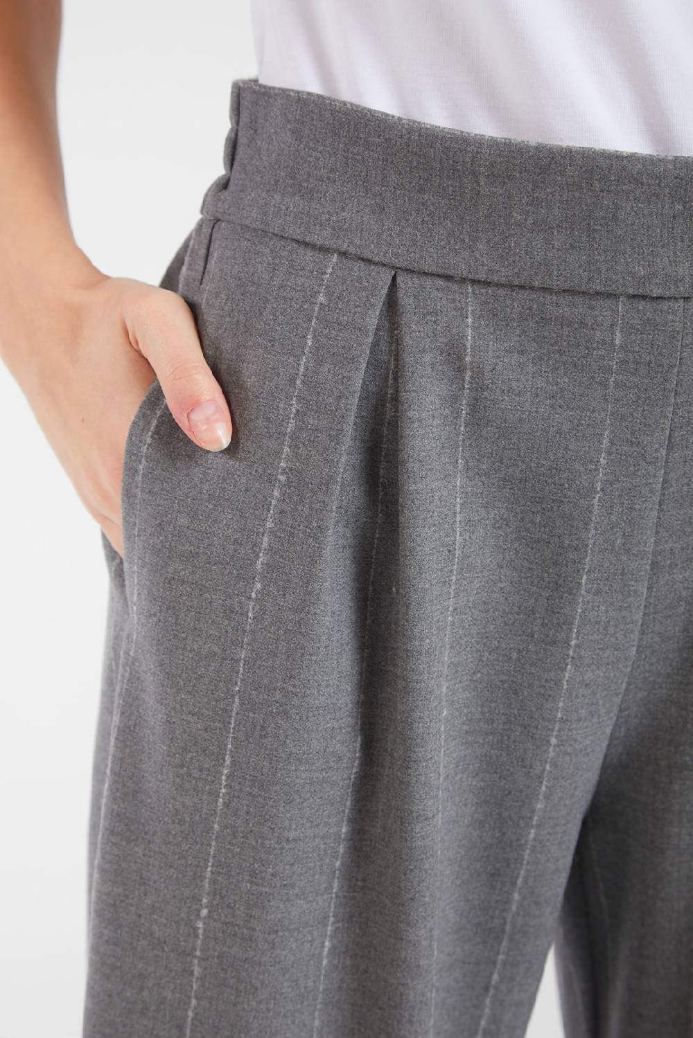 Piazza Sempione JULIANNE Pantalone palazzo gessato