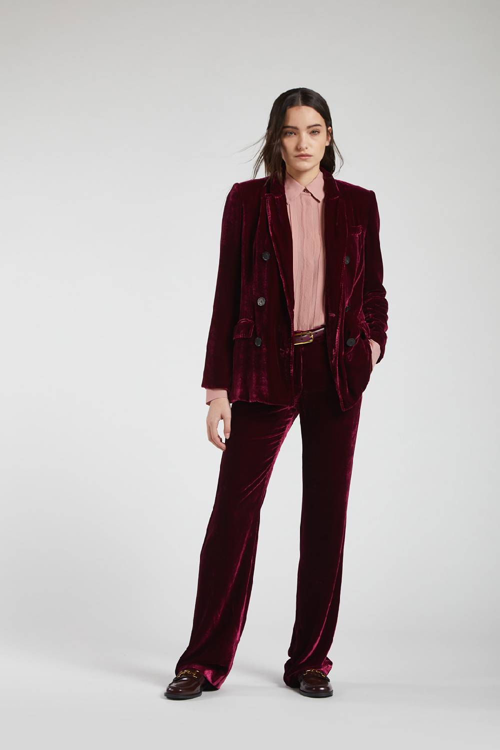 Piazza Sempione LUISA Pantalone In Velluto Pannè