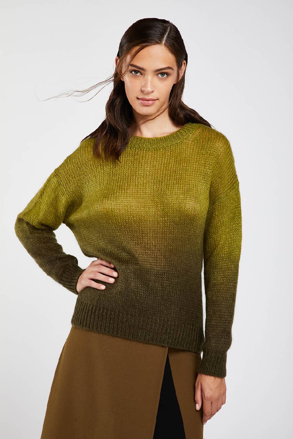 Piazza Sempione Maglia Girocollo Con Righe Sfumate