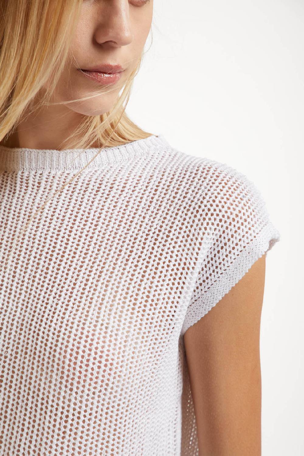 Piazza Sempione Maglia In Cotone Lino Punto Rete