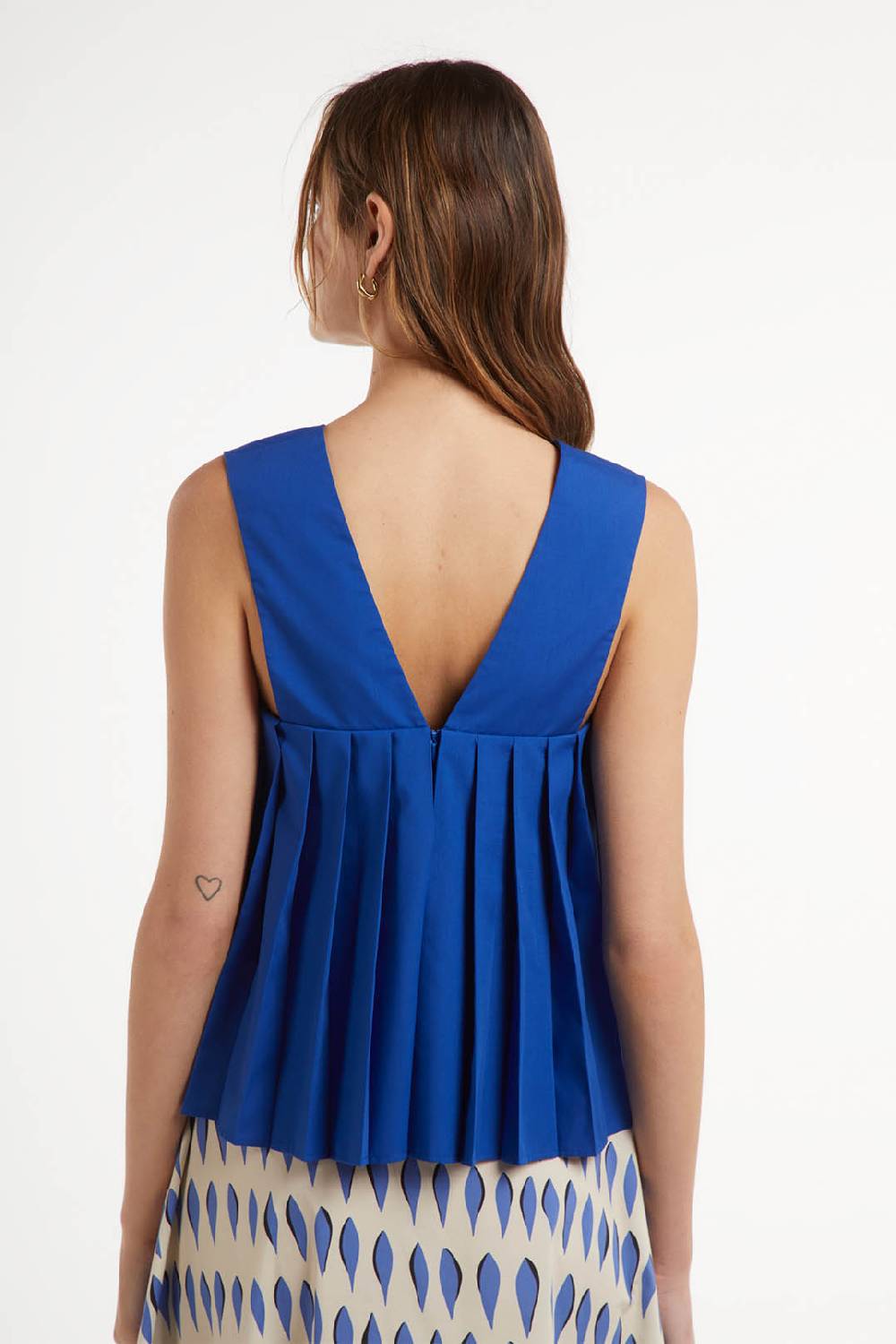 Piazza Sempione Top Svasato Senza Maniche