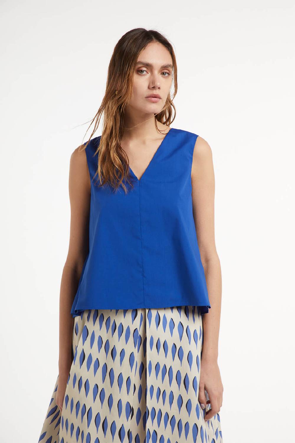 Piazza Sempione Top svasato senza maniche