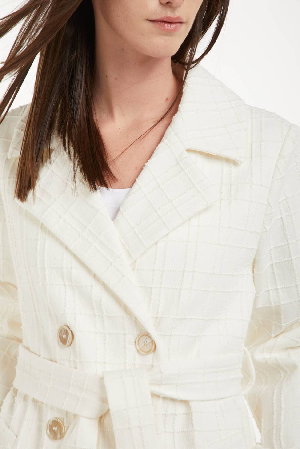 Piazza Sempione Trench In Bull Di Cotone Operato