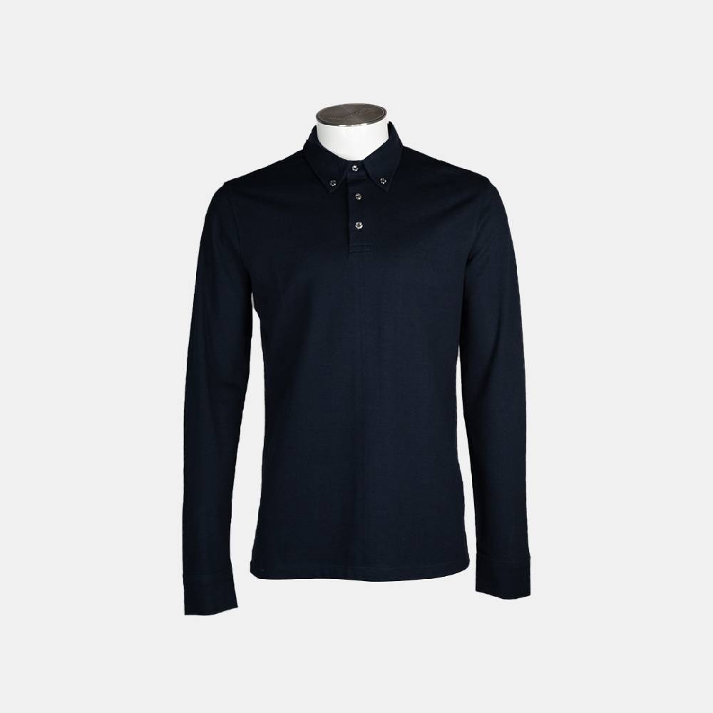 Piero Guidi LineaBold "Metal Botton" Polo Shirt Long Sleeve / Polo Manica Lunga
