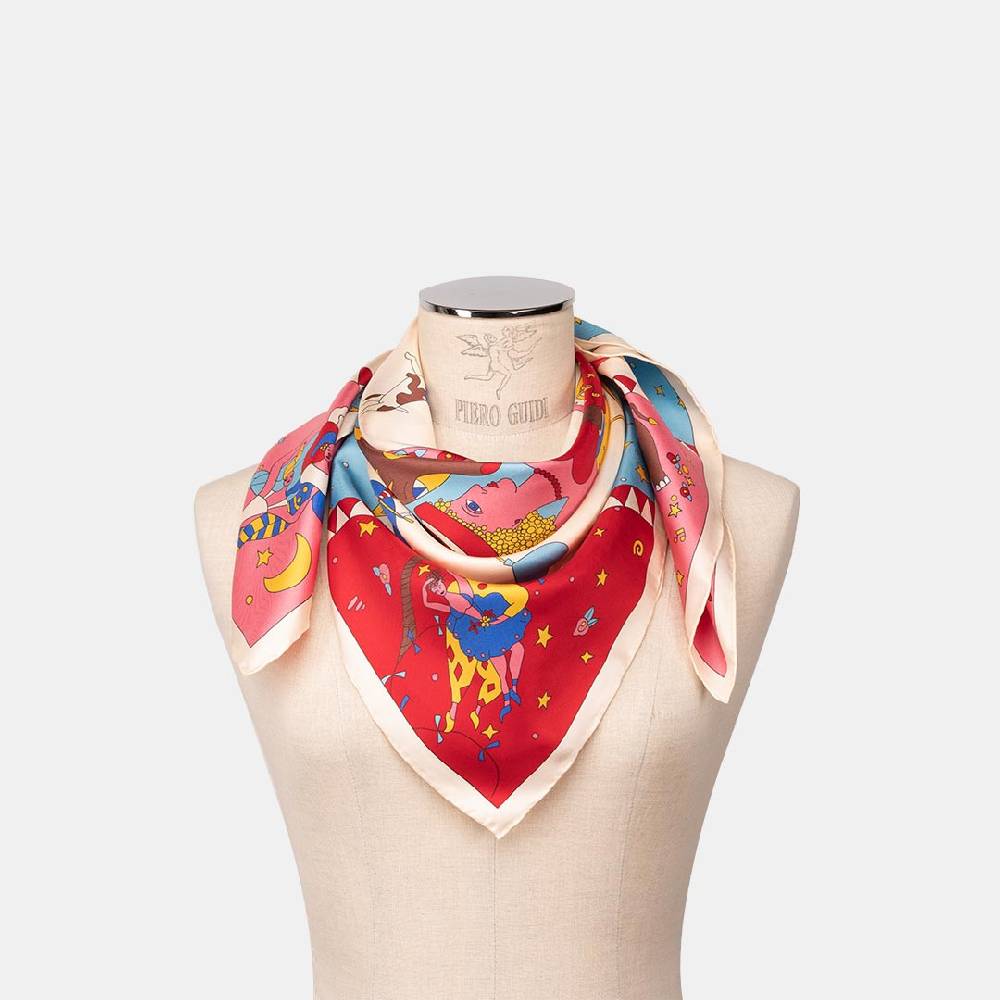 Piero Guidi PIERO GUIDI SILK SCARF "Charlotte"/ FOULARD IN SETA "Charlotte"