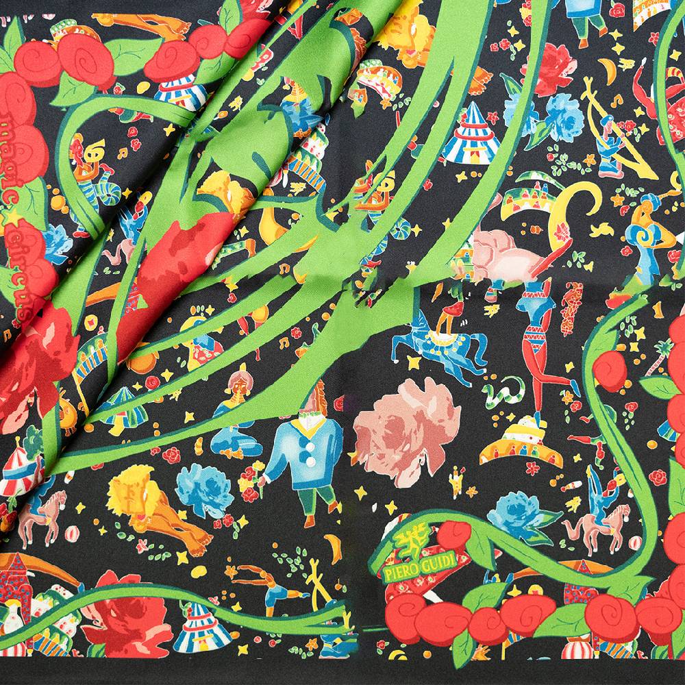 Piero Guidi PIERO GUIDI SILK SCARF "Flower"/ FOULARD IN SETA "Flower"