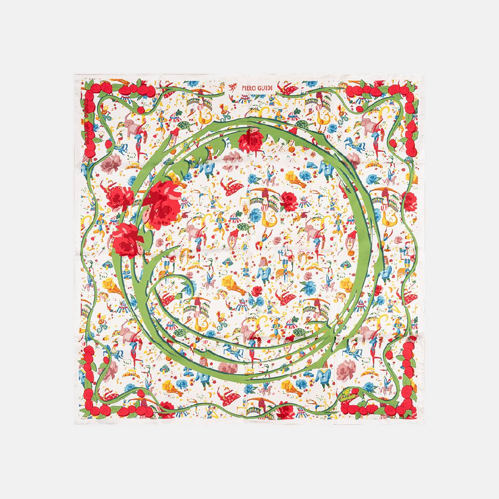 Piero Guidi PIERO GUIDI SILK SCARF "Flower"/ FOULARD IN SETA "Flower"