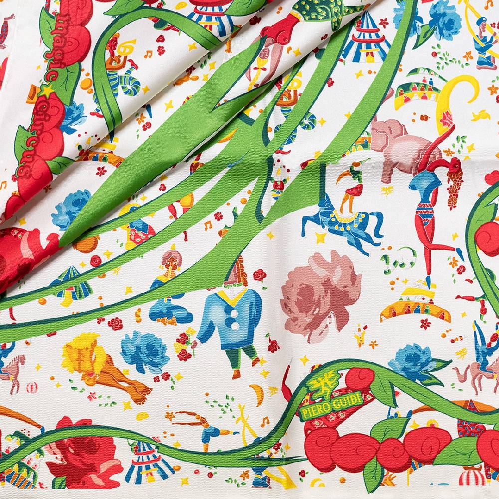 Piero Guidi PIERO GUIDI SILK SCARF "Flower"/ FOULARD IN SETA "Flower"