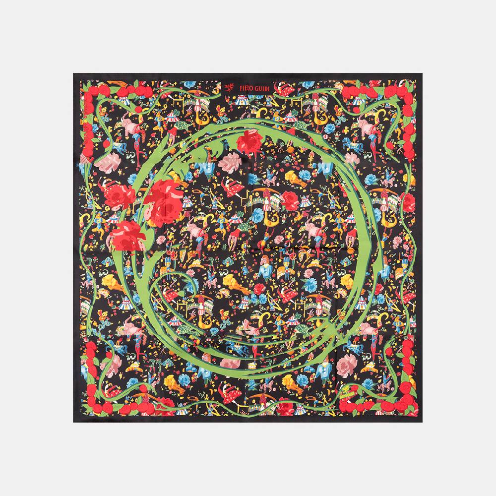 Piero Guidi PIERO GUIDI SILK SCARF "Flower"/ FOULARD IN SETA "Flower"