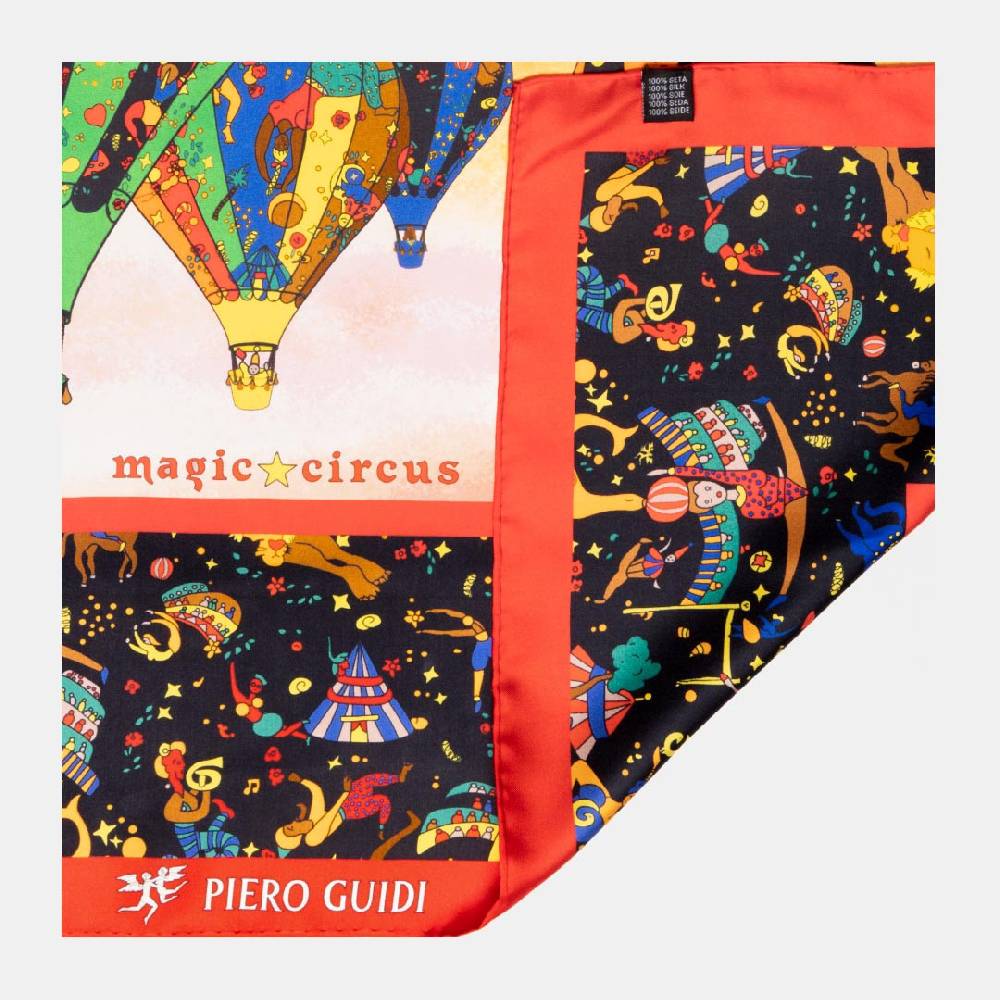 Piero Guidi PIERO GUIDI SILK SCARF "Le Mongolfiere"/ FOULARD IN SETA "Le Mongolfiere""